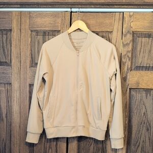 Threads 4 Thought Beige Bomber Jacket